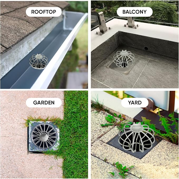 Gutter Guard, 304 Stainless Steel Roof Drain Cover, Anti-Clogging Filter - Image 7