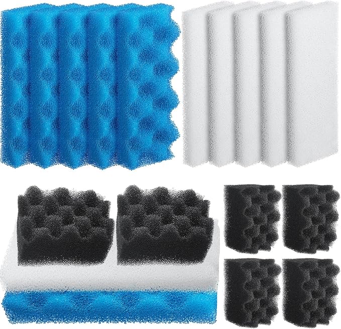 18 Pcs Compatible with 306/307 Bio Sponge Set Compatible with Aquarium Filters by Threlaco