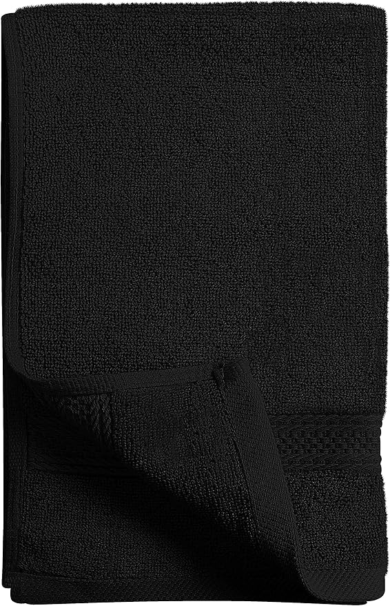 Utopia Towels 6 Pack Premium Hand Towels Set, 16 by 28 inches, 100% Ring Spun Cotton, Ultra Soft and Highly Absorbent 600GSM Towels for Bathroom, Gym, Shower, Hotel, and Spa, Black