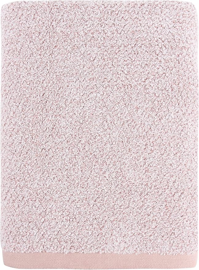Diamond Jacquard Bath Sheet 6 PC Set Rose -2 Bath Sheet, 2 Hand Towel, 2 Wash Cloth