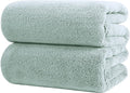 POLYTE Quick Dry Lint Free Microfiber Bath Sheet, 35 x 70 in, Pack of 2 (Green)