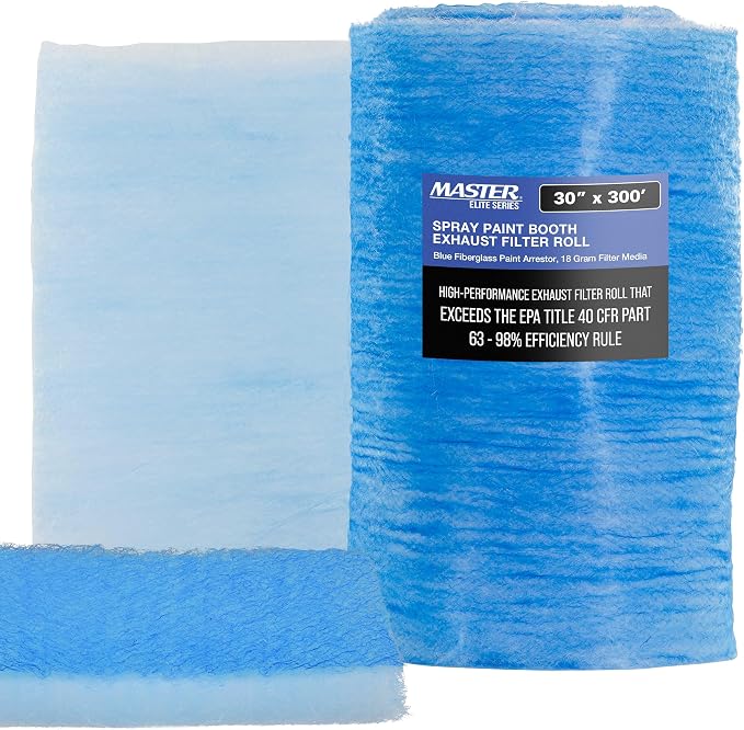 Master Airbrush Elite Paint Spray Booth Exhaust Filter Roll 30" x 300' by MasterAirbrush