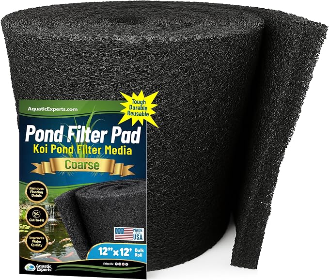 Aquatic Experts Classic Koi Pond Filter Pad COARSE – Bulk Roll Pond Filter Media by AquaticExperts
