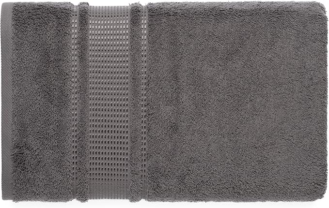 Melissa Linen, 2 Piece Hand Towel Set, 100% Turkish Cotton Face Hand Towels for Bathroom, 20 in x 35 in, Absorbent, Quick Dry, Durable and Soft, Spa and Hotel Quality, Dark Grey