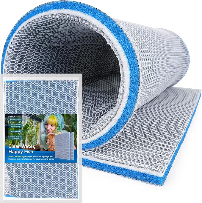 Borlech 8-Layer Fast-Acting Aquarium Filter Pad by Borlech