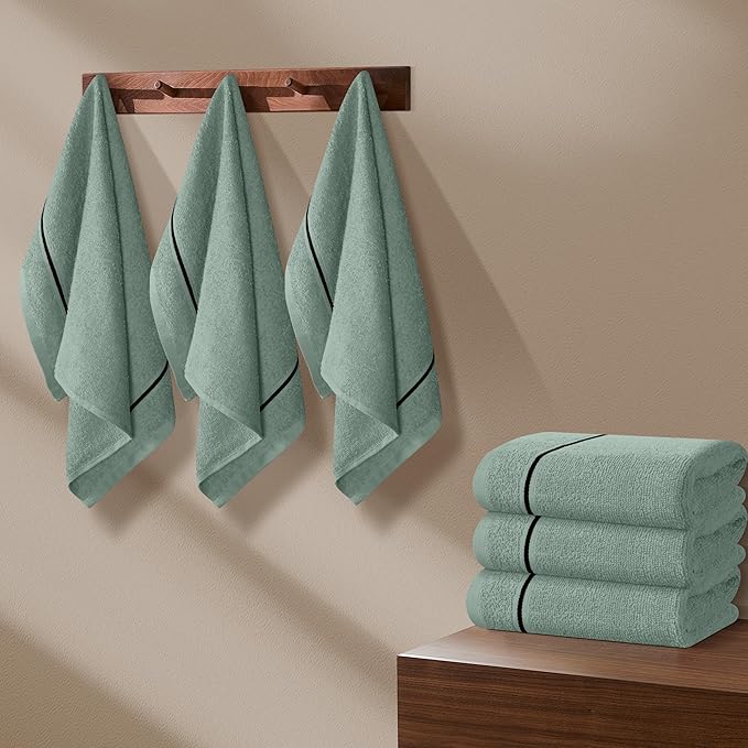 MyOwn Ultra Soft Cotton 6 -Piece Hand Towel Set 16x24 Inch, Ideal for use in Bathroom, Kitchen, Gym, Spa & General Cleaning, Compact & Lightweight Multi Purpose Hand Towels - Jade