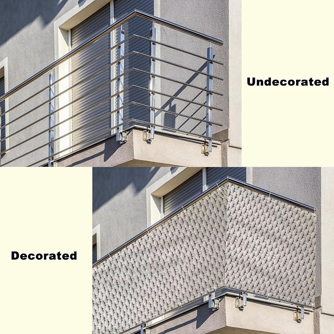 Privacy Screen 2.8' x 6.6' Durable and UV Resistant Patio Privacy Screens - Image 8