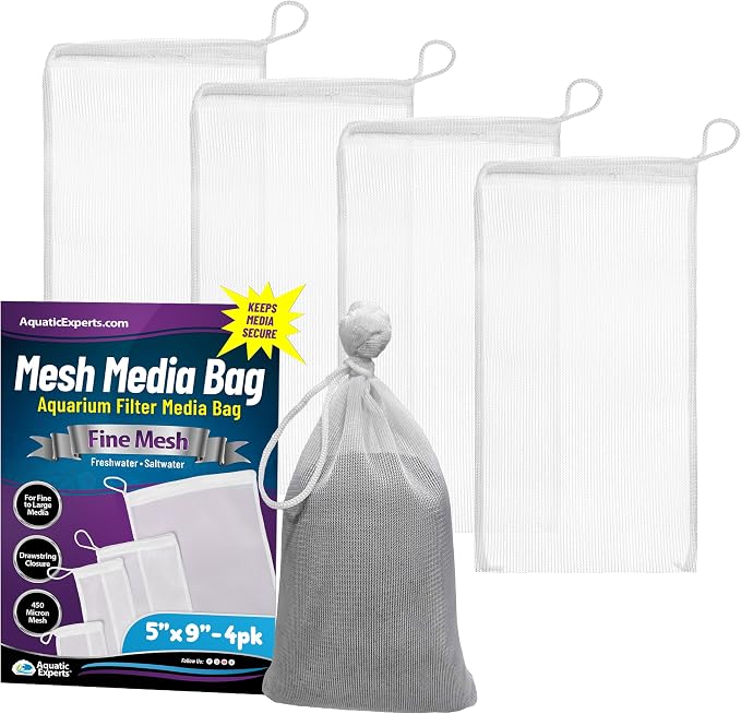 Aquatic Experts Fine Aquarium Media Bag, Durable Drawstring Bags by AquaticExperts