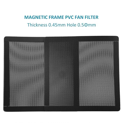 120mm Fan Dust Filter Mesh 4.72inch Magnetic Frame PVC PC Computer Case Fan - Image 2