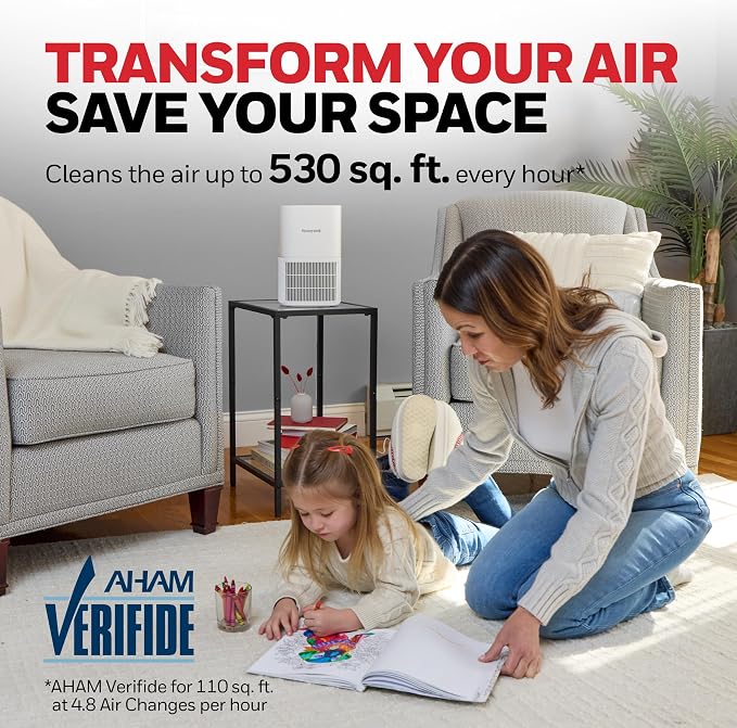 Honeywell Allergen Plus Compact Small Room HEPA Air Purifiers - Image 8