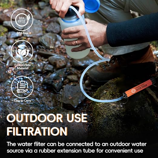 Emergency Water Filter Straw, Personal Survival Water Filtration System - Image 6