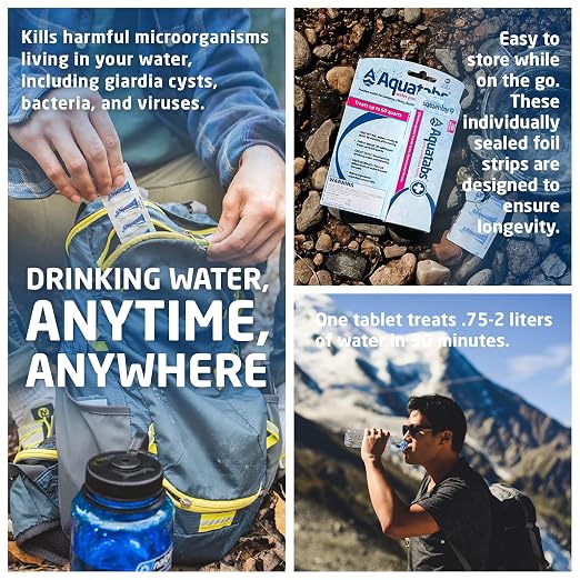 Aquatabs 49mg Water Purification Tablets. Portable Water Purifier - Image 2