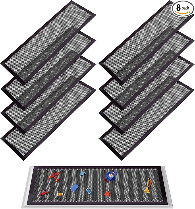 DECOHS 8 Pack Floor Register Screen Vent Mesh, 4 x 10 Inch Plastic Rectangle by DECOHS