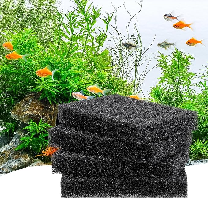 hygger Aquarium Sponge Filter Pad, Filter Media Foam Sponges, Cut-to-Size Open by hygger