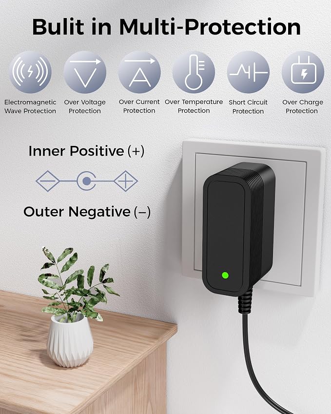 12V Power Supply AC Adapter 12 Volt Charger Universal Power Adapter - Image 6