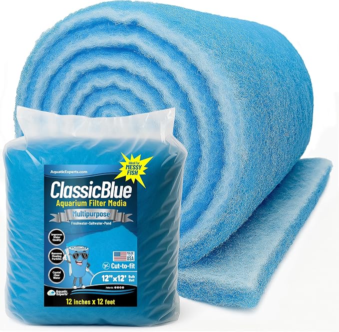 Aquatic Experts Classic Bonded Aquarium Filter Pad -12 Inches by 12 Feet by .75 by AquaticExperts