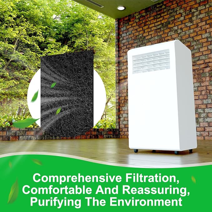 Threlaco 8 Pcs Activated Carbon Filter Cut-to-fit Carbon Filter Sheet - Image 5