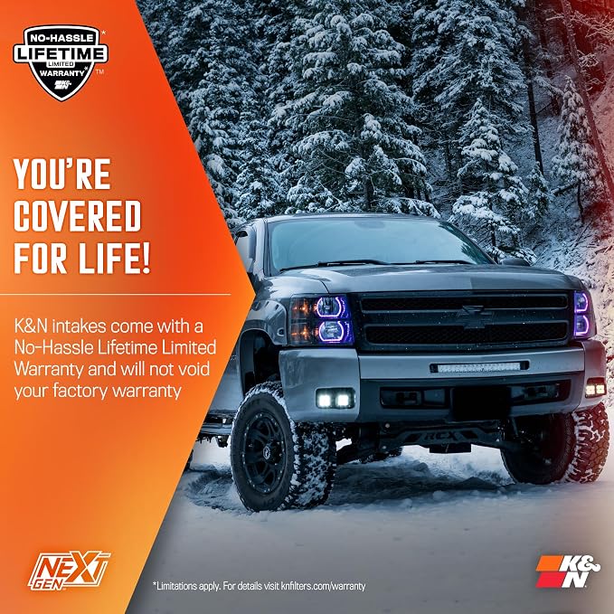 K&N NextGen Cold Air Intake System: High-Flow Cotton Filter: Compatible - Image 12