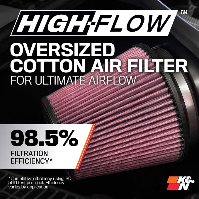 K&N Cold Air Intake System: High-Flow Air Filter, Increase Performance & - Image 5
