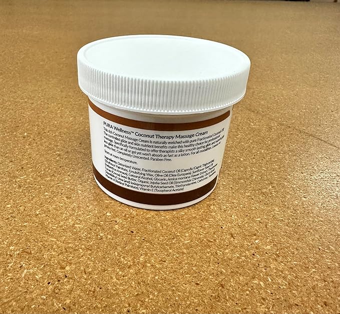 Coconut Therapy Massage Cream, Coconut Massage, Professional Deep Tissue, Unscented Cream for Physical Therapy and Recovery 4oz