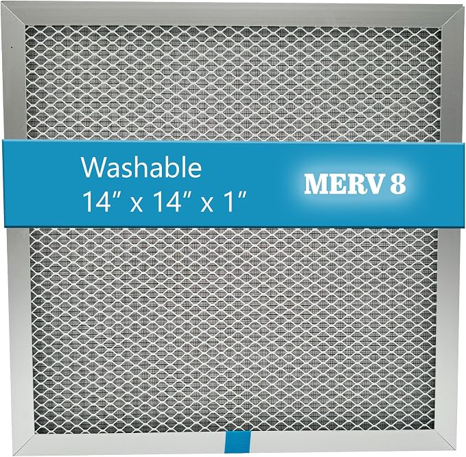 Washable Electrostatic Furnace Air Filter, MERV 8, Aluminum Reusable Filter by wioAIR