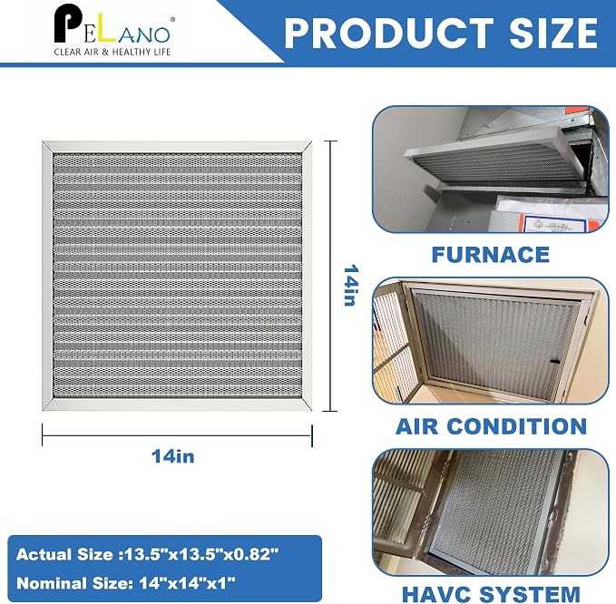 14x14x1 Reusable Air Filter, Electrostatic HVAC Air Filter, Lasts a Lifetime - Image 5