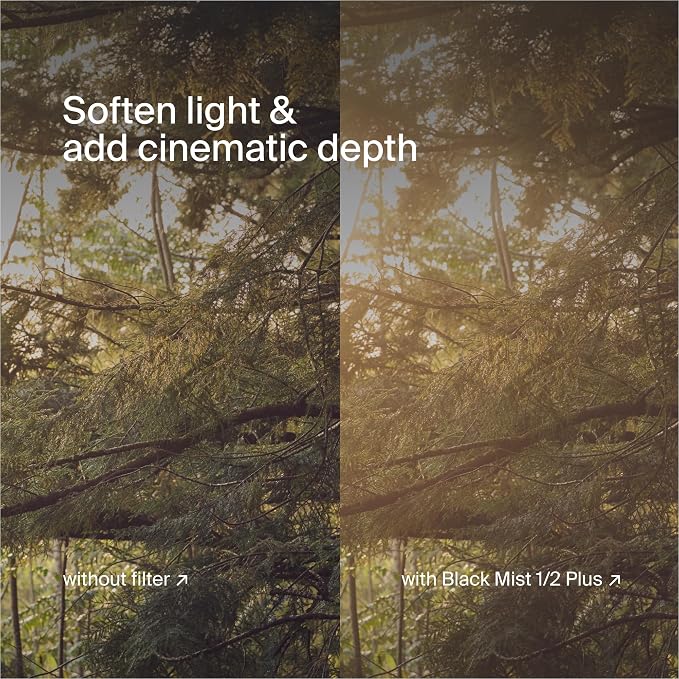 Urth 82mm Magnetic Ethereal Black Mist ½ Diffusion Lens Filter — Cinematic - Image 6