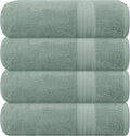GLAMBURG Premium Cotton 4 Pack Bath Towel Set - 100% Pure Cotton - 4 Bath Towels 27x54 - Ideal for Everyday use - Ultra Soft & Highly Absorbent - Jade