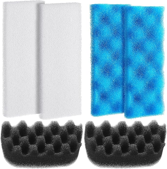 6 Pcs Aquarium Filters Bio Sponge Sets Compatible by Threlaco
