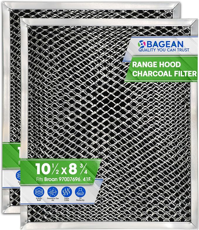 Stove Hood Vent Filter 10.5" x 8.8" 41F 97007696 Fit's Nutone & Broan Range by Bagean