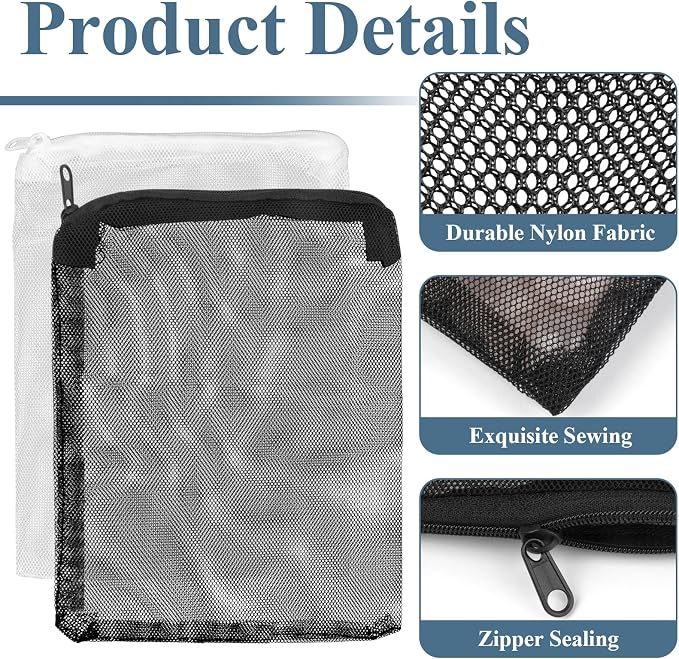 16 Pcs Aquarium Filter Media Bags Extra Fine, 7.8 x 5.9 Inch Filter Media Bag - Image 3