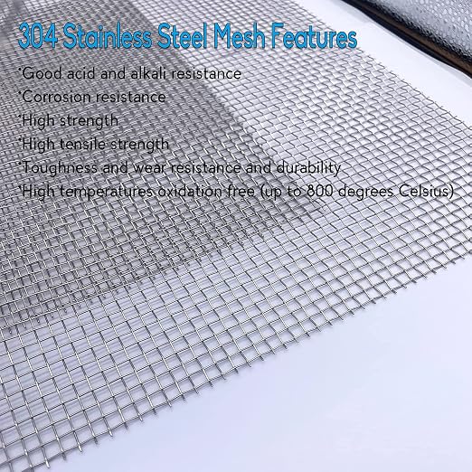 2PACK 304 Pretty Sturdy 12” X 24”, 5 Mesh Wire Mesh Screen, Stainless Screen - Image 6