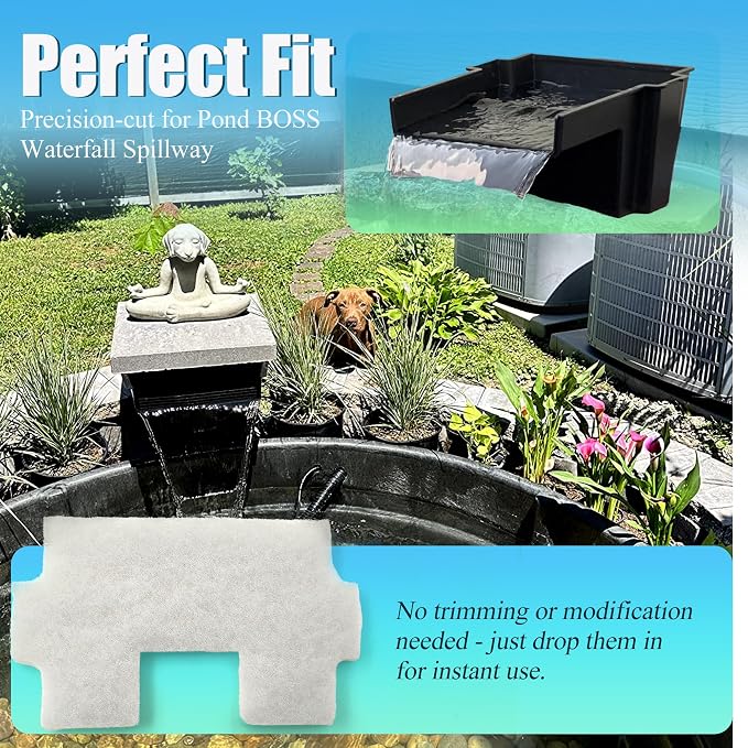 7PCS Pond Filter Media for Pond BOSS Waterfall Spillway, 6 Koi Pond Filter Pad - Image 2