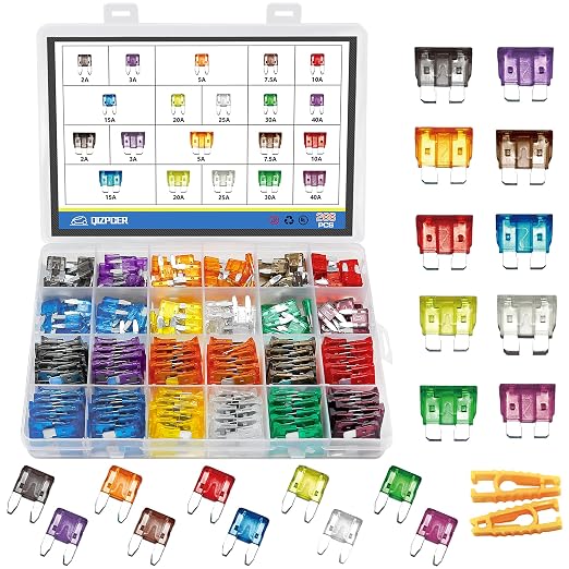 266 Pcs Car Fuses Assortment Kit by Qizpcer