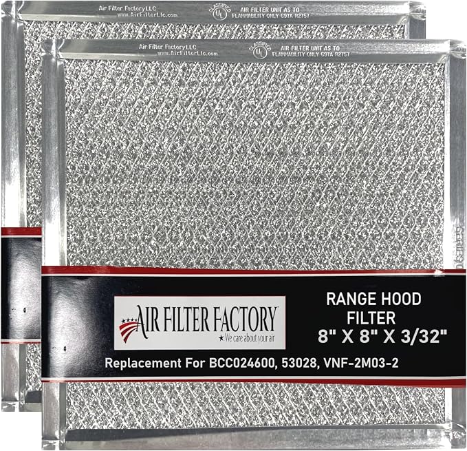 Air Filter Factory Stove Hood Vent 8X8 Inch RV Range Hood Vent Filter by AIRFILTERFACTORY