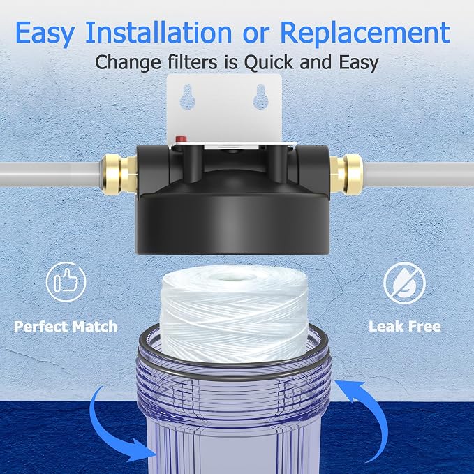 5 Micron Whole House Water Filter Cartridge, String Wound Sediment Filters - Image 5