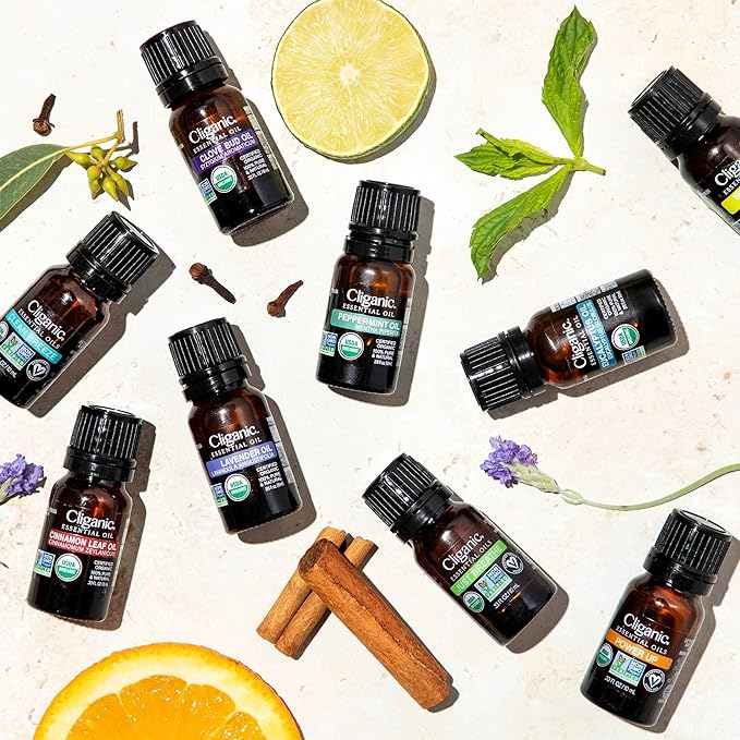 Cliganic Organic Geranium Essential Oil, 100% Pure Natural for Aromatherapy | Non-GMO Verified (Packaging May Vary)