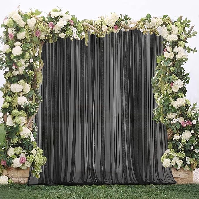 RYB HOME 2 Panels Porch Screen Mesh Outdoor Curtains Lightweight Mosquito - Image 8
