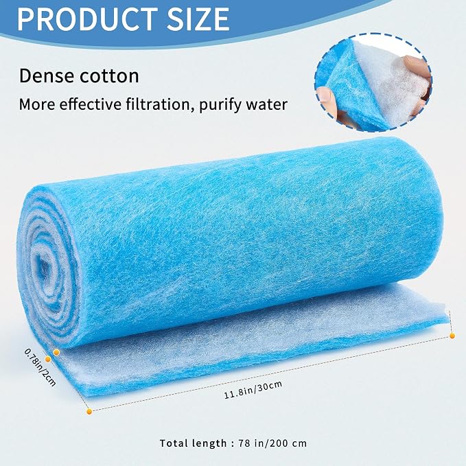 12" x 78" Aquarium Filter Sponge Fish Tank Pond Filter Media Filters Pad - Image 2
