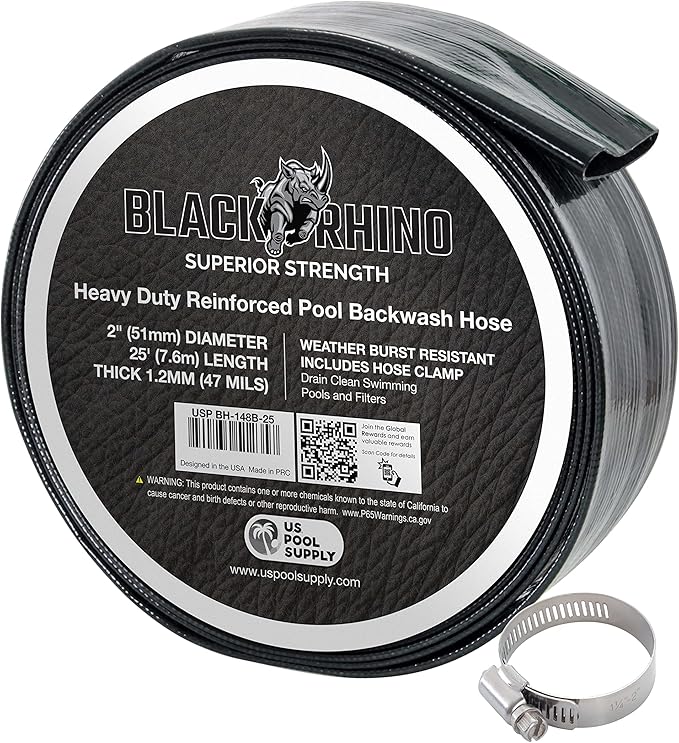 U.S. Pool Supply Pool Backwash Hose 2 Inch Diameter x 25 Feet by USPoolSupply