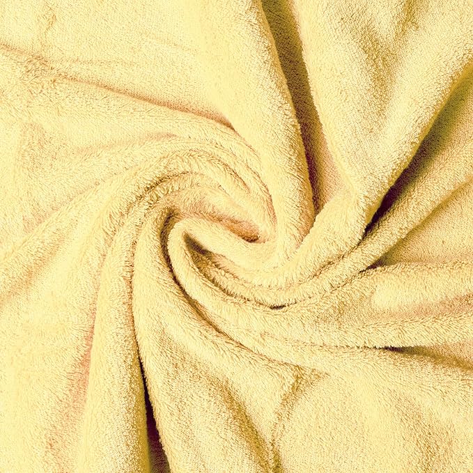 Melissa Linen 8 Piece Bath Towel Set, 2 Bath, 2 Hand, 4 Fingertip Towels - 100% Turkish Cotton, Absorbent, Quick Dry, Durable & Soft - Light Yellow