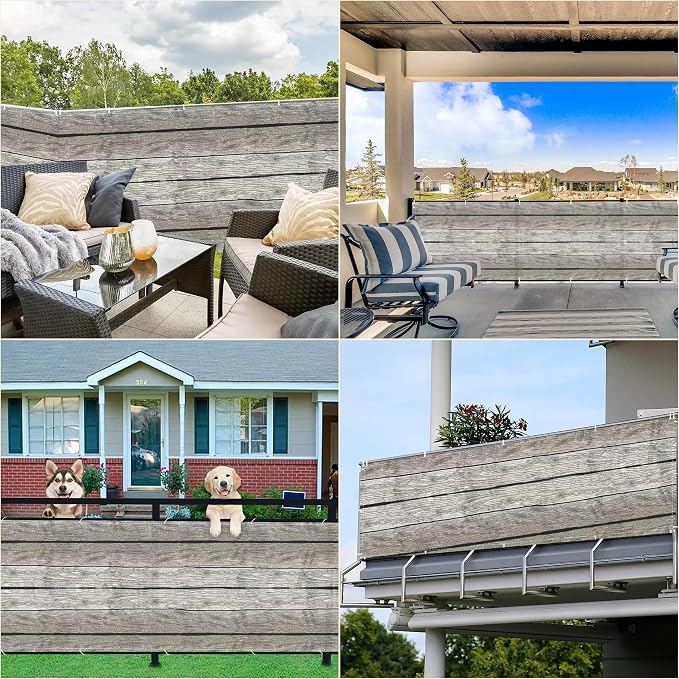 Privacy Fence 3' x 13.1' UV Protection 96% Outdoor Privacy Screen, Included - Image 7