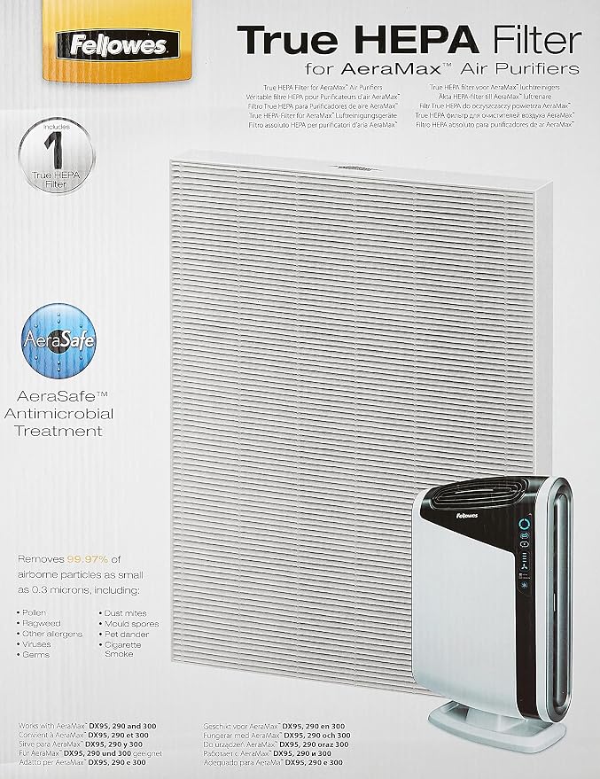 Fellowes AeraMax 290/300/DX95 Purifiers True HEPA Air Filter, 16.3" x 12.6" x - Image 2