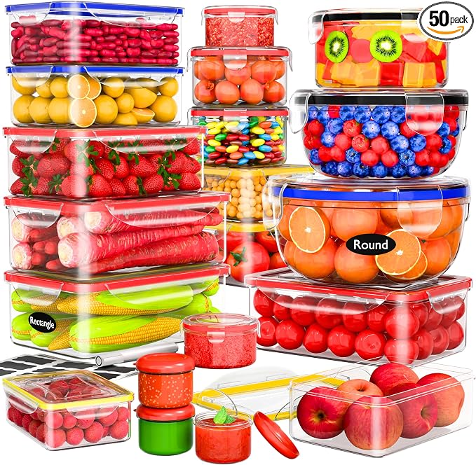 40 Pcs Food Storage Containers by RockBerry