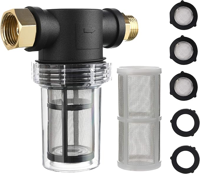 M MINGLE Garden Hose Filter for Pressure Washer inlet Water, Inline Filter for by MMINGLE