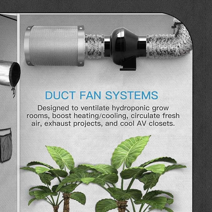 iPower 4 Inch 230 CFM Inline Duct Ventilation Fan Quiet Vent Blower - Image 9