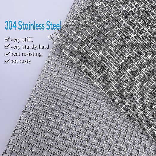 2PACK 304 Pretty Sturdy 12” X 24”, 5 Mesh Wire Mesh Screen, Stainless Screen - Image 3