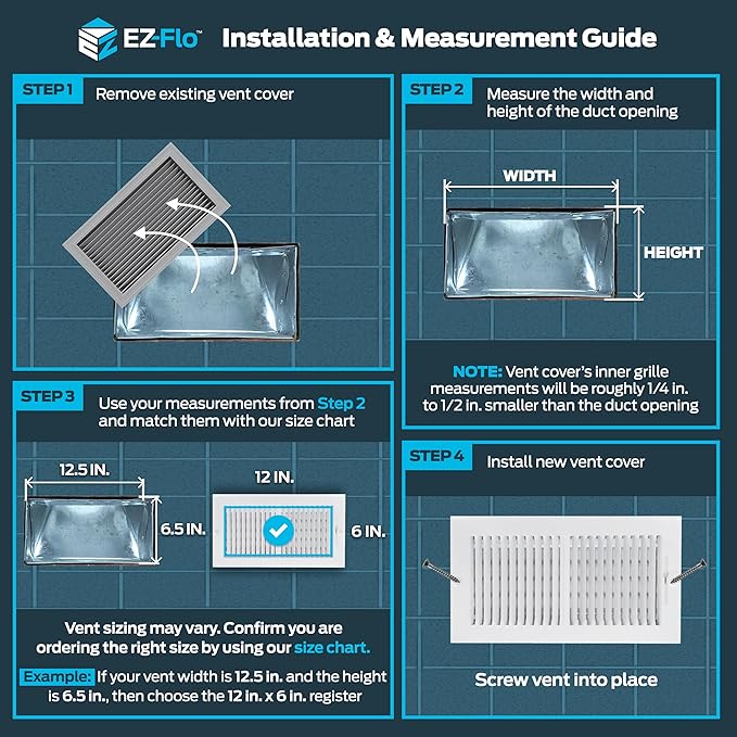 EZ-FLO 12 x 6 Inch Air Vent Cover - Image 3