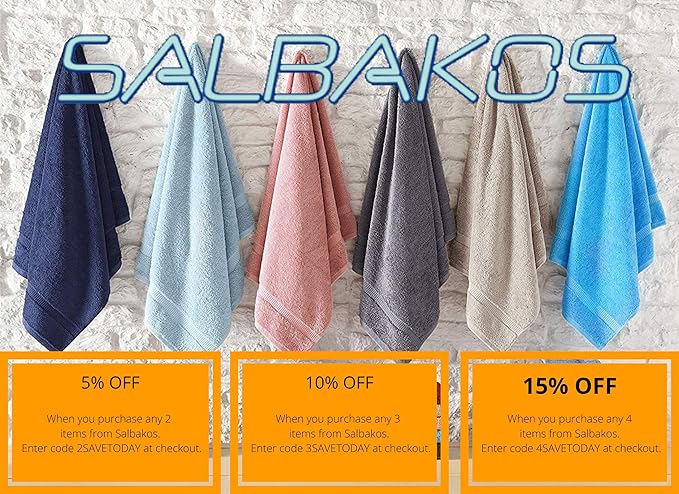 SALBAKOS 100% Turkish Cotton Extra Large Bath Sheet Set of 2 35x70 inch | Heirloom Quality | Hotel & Spa Collection | Soft, Absorbent Oversize Bath Towels | Made in Turkey (Rose, 2 Bath Sheets)