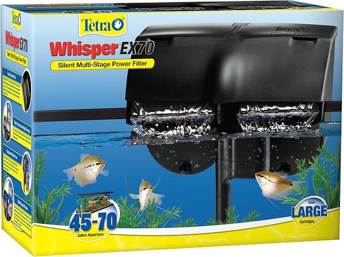 Tetra Whisper EX 70 Filter For 45 To 70 Gallon aquariums, Silent Multi-Stage by Tetra
